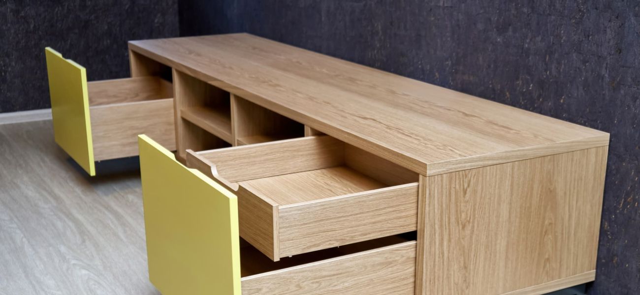elegante soporte tv chapa madera roble